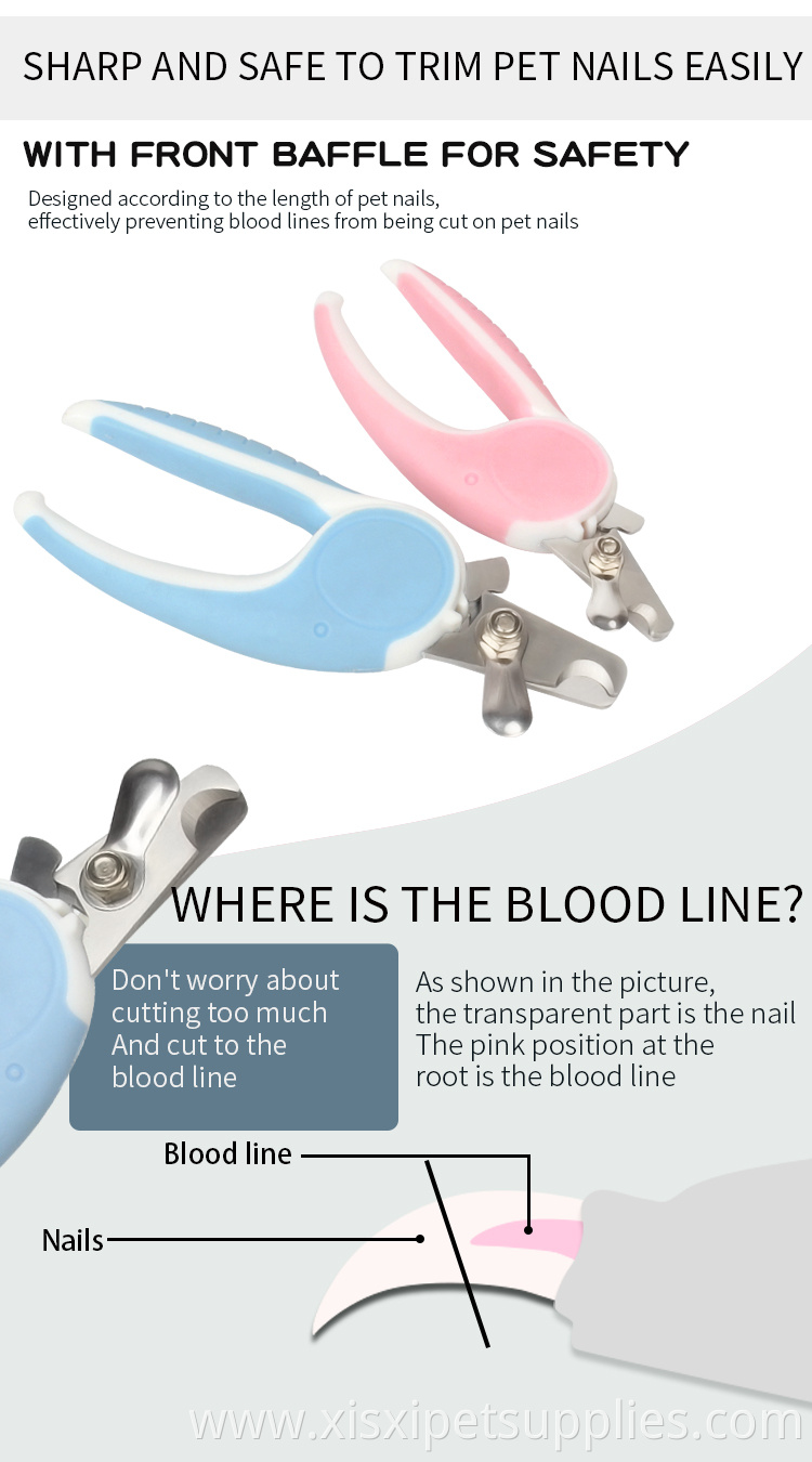 Factory Wholesale Dog Nail Cutter Pet Dog Cat Nail Clipper With Safety Guard